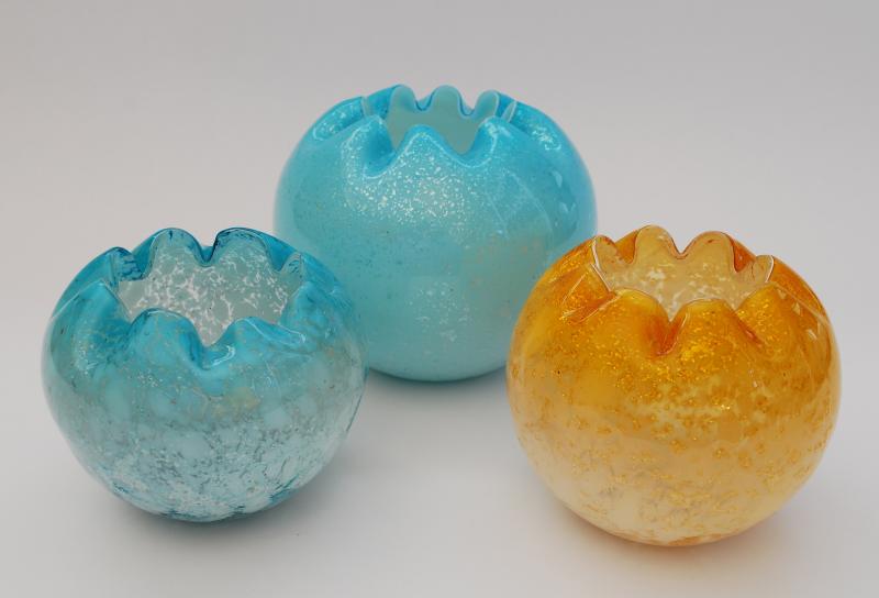 Glass Rose Bowls