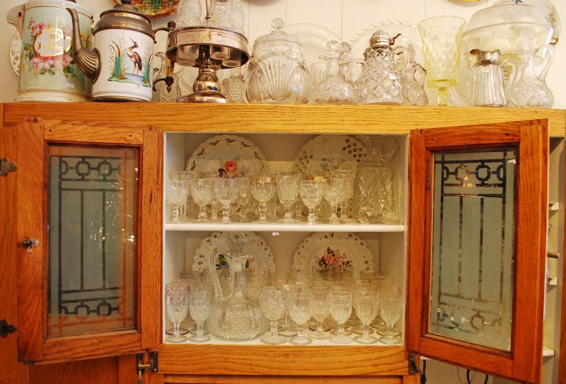 Pressed Glass Wine Glasses