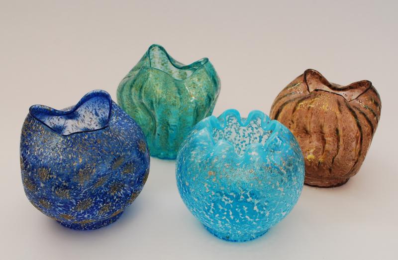 Glass Rose Bowls