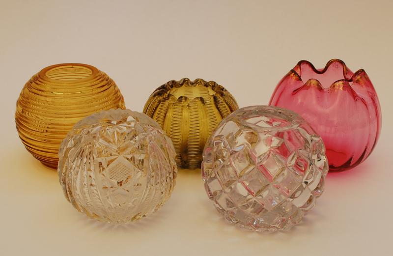 Glass Rose Bowls