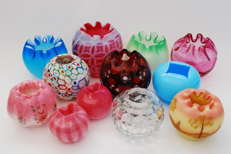 Glass Rose Bowls